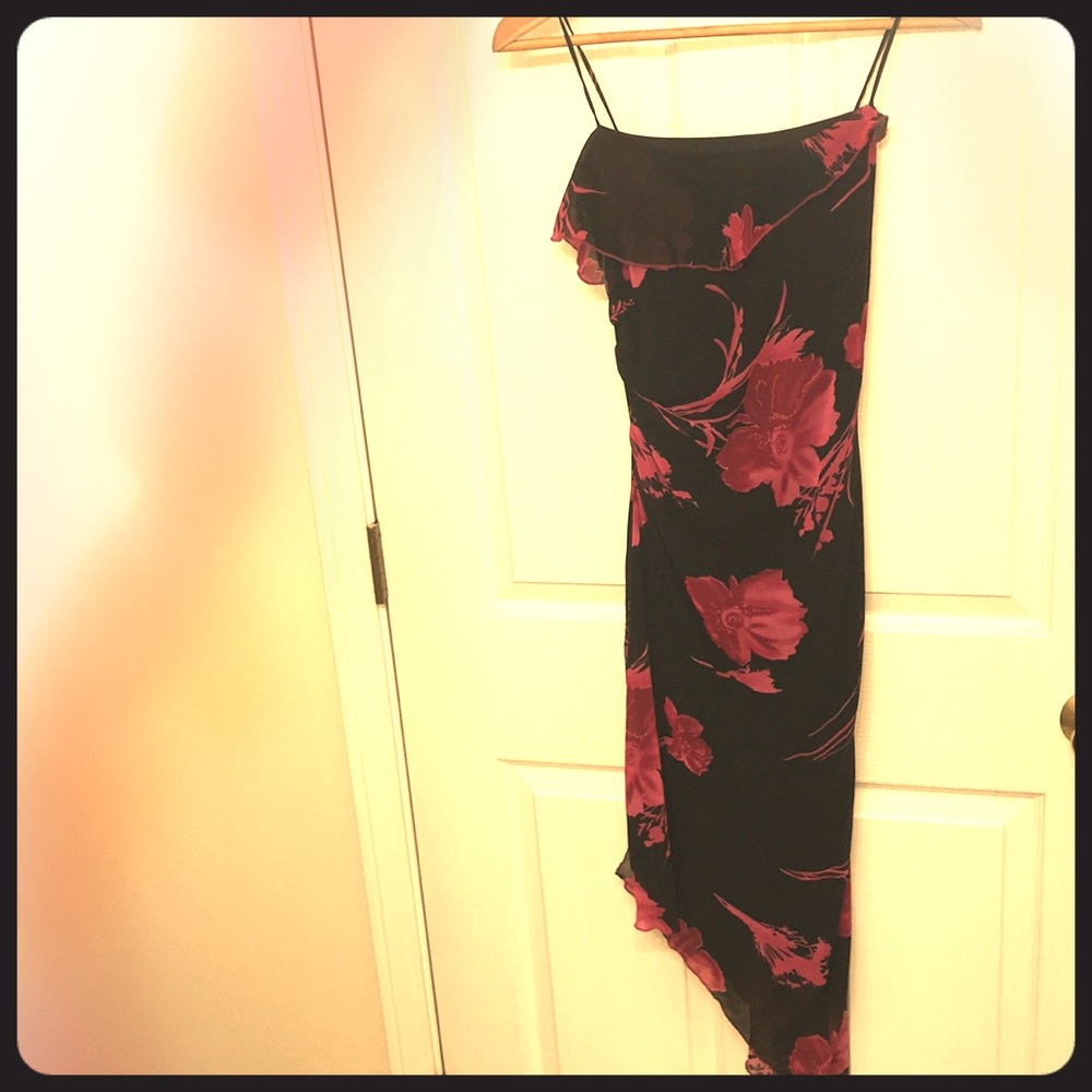 Romantic Black Floral Dress
